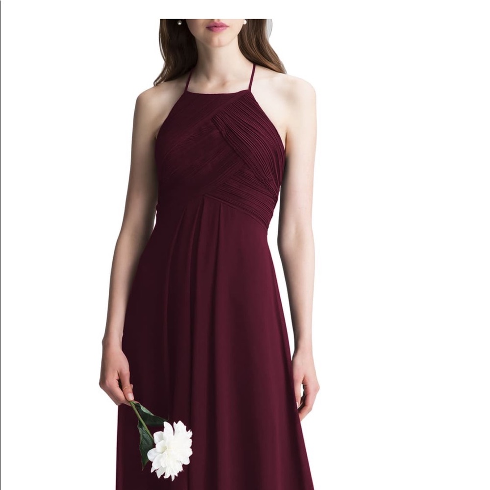 #Levkoff Halter Chiffon A-Line Gown